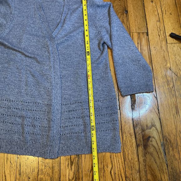 Karen Scott XL Blue Cardigan Sweater - Picture 4 of 6